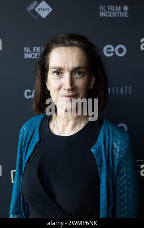 AMSTERDAM - Monic Hendrickx durante una riunione stampa per la nuova serie drammatica The Jewish Council. La serie EO si basa su storie vere sul Consiglio ebraico, fondato dai tedeschi durante la seconda guerra mondiale per garantire l'efficiente deportazione degli ebrei olandesi. ANP EVA PLEVIER netherlands Out - belgio Out Foto Stock