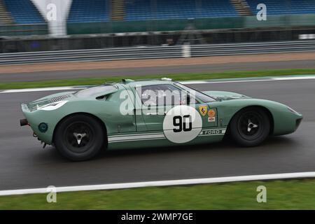 Jason Wright, Ford GT40, prima corsa nel 1952 il Pomeroy Trophy presenta auto di ogni epoca e tipo, è il Vintage Sports Car Club, VSCC, primo tr Foto Stock