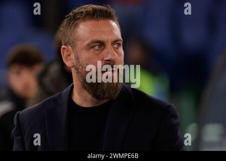 Daniele De Rossi allenatore della Roma durante la partita di calcio DI serie A Roma - Torino FC Stadio Olimpico il 25 febbraio 2024 a Roma. Foto Stock