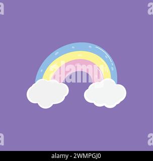 Illustrazione arcobaleno disegnata a mano Illustrazione Vettoriale
