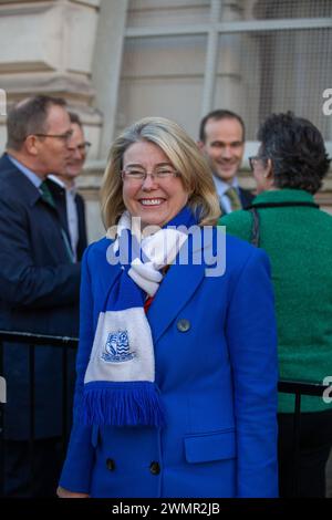 Londra, Regno Unito. 27 febbraio 2024. Anna Firth MP per Southend West Anna Firth vista fuori dal NUMERO 10 di Downing Street Credit: Richard Lincoln/Alamy Live News Foto Stock