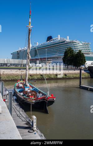 Porto delle navi da crociera di Lisbona - Jardim do Tabaco Quay, Lisbona, Portogallo Foto Stock