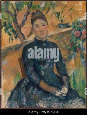 Madame Cézanne (Hortense Fiquet, 1850–1922) al Conservatorio Paul Cézanne French 1891 Foto Stock