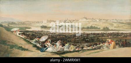 Goya Francisco - la pradera de San Isidro (1788) Foto Stock