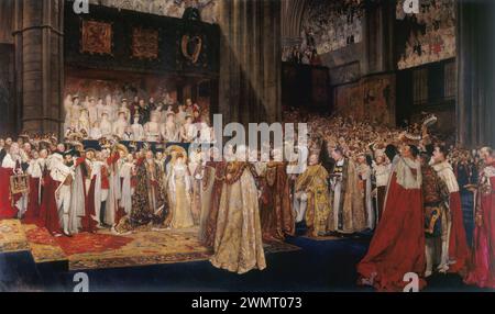Abbazia Edwin Austin - l'incoronazione di re Edoardo VII (1902 07) Foto Stock