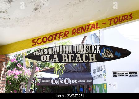 Indicazioni per viaggi e tour nella zona di Rinconada a Puerto Escondido, Oaxaca, Messico Foto Stock