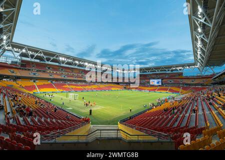 Brisbane, Australia. 23 febbraio 2024. Vista dello stadio prima dell'Isuzu Ute A League match tra Brisbane Roar e Western United Foto Stock