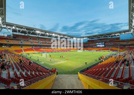 Brisbane, Australia. 23 febbraio 2024. Vista dello stadio prima dell'Isuzu Ute A League match tra Brisbane Roar e Western United Foto Stock