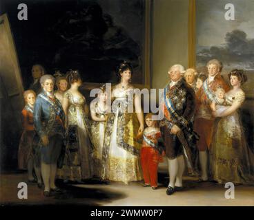 Goya Francisco - la famiglia di Carlos IV (1800) Foto Stock