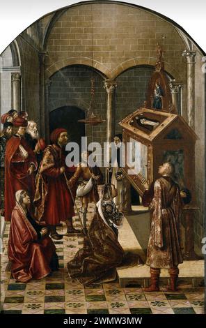 Berruguete Pedro - Adorazione della Tomba di San Pietro Martire (1493 99) Foto Stock