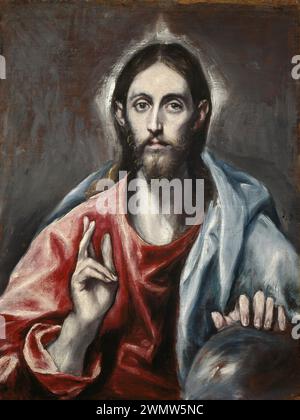 El Greco - Cristo benedicente ("il Salvatore del mondo ") Foto Stock