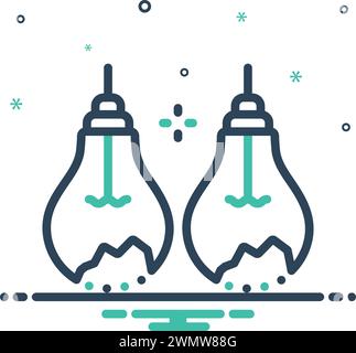 Icona per entrambi, doppio Illustrazione Vettoriale