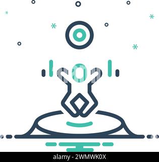 Icona per perseguire, obiettivo Illustrazione Vettoriale