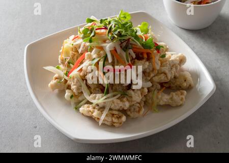 Cibo cinese, cibo cinese, tagliatelle di fagioli neri, jjamppong, maiale dolce e aspro, riso fritto, Samseon Jjamppong, gamberetti cremosi Foto Stock