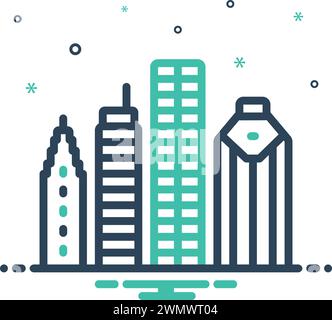 Icona per houston, texas Illustrazione Vettoriale