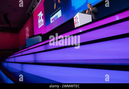 Monaco, Germania. 28 febbraio 2024. Markus Söder (CSU), Ministro Presidente della Baviera, partecipa all'inaugurazione della Fiera Internazionale dell'artigianato (IHM). Crediti: Sven Hoppe/dpa/Alamy Live News Foto Stock