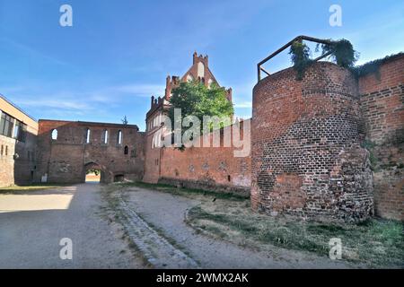 Castello di Toruń o castello di Thorn dell'ordine Teutonico situato in Polonia Foto Stock