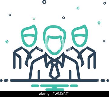 Icona per la squadra, gente Illustrazione Vettoriale