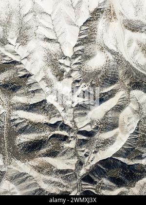 Badlands. Vista aerea. Colpo di drone. Provincia di Granada, Andalusia, Spagna Foto Stock