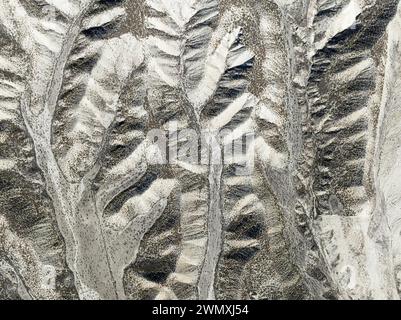 Badlands. Vista aerea. Colpo di drone. Provincia di Granada, Andalusia, Spagna Foto Stock