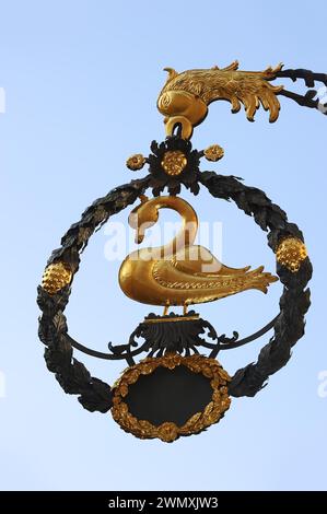 Insegna del ristorante 'Kurpfaelzisches Museum', Heidelberg, Baden-Wuerttemberg, Germania Foto Stock