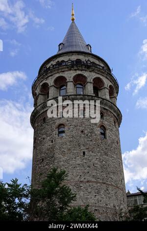 Torre Galata, Galata, Karakoey, Beyoglu, Istanbul, Provincia di Istanbul, Turchia Foto Stock