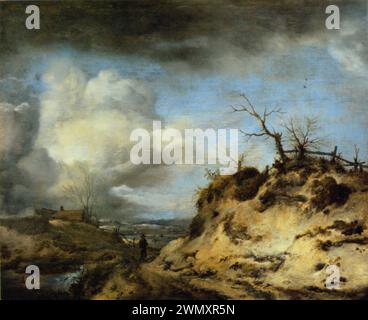 Percorso attraverso le dune - Philips Wouwerman (1619-1668) Foto Stock