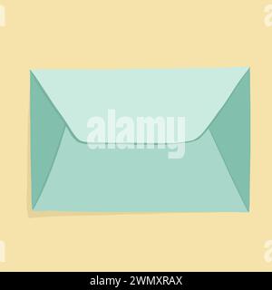 Immagine vettoriale di una busta verde chiusa. Illustrazione Vettoriale