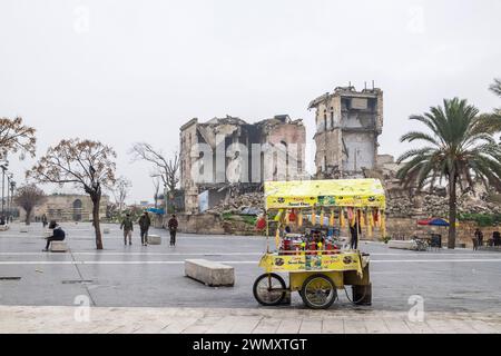 Siria, Aleppo, vita quotidiana vicino alla cittadella Foto Stock