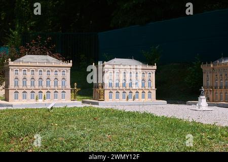 Francia, Vosgi, Plombieres les Bains, parco delle miniature, Stanislas Place a Nancy Foto Stock