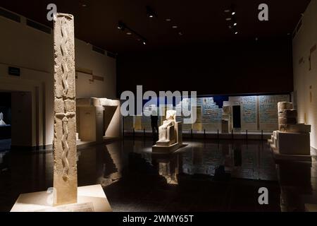 Egitto, Cairo, Saqqara, Menfi e la sua necropoli, i campi piramidali da Giza a Dahshur, patrimonio dell'umanità dell'UNESCO, il museo Imhotep Foto Stock