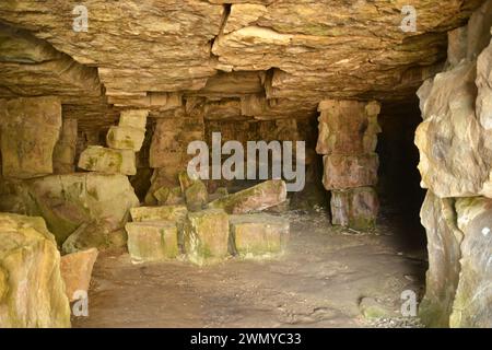 Winspit Old Quarry, Isola di Purbeck, Dorset, Regno Unito Foto Stock