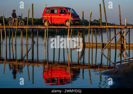 India, Assam, isola di Majuli Foto Stock