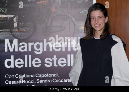 Roma, Italia. 28 febbraio 2024. Roma Viale Mazzini, Roma, Italia, 28 febbraio 2024, Giulia Battistini durante la photocall del film della rai "Margherita delle stelle" - News Credit: Live Media Publishing Group/Alamy Live News Foto Stock