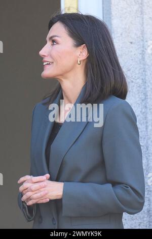 Madrid, Madrid, Spagna. 28 febbraio 2024. La regina Letizia di Spagna partecipa a un pranzo in onore del presidente del Paraguay e della moglie al Palazzo Zarzuela il 28 febbraio 2024 a Madrid, Spagna (immagine di credito: © Jack Abuin/ZUMA Press Wire) SOLO PER USO EDITORIALE! Non per USO commerciale! Foto Stock