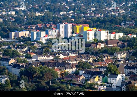 Complesso residenziale Clarenberg, a Dortmund-Hörde, oltre 900 unità residenziali, degli anni '70, NRW, Germania, Foto Stock