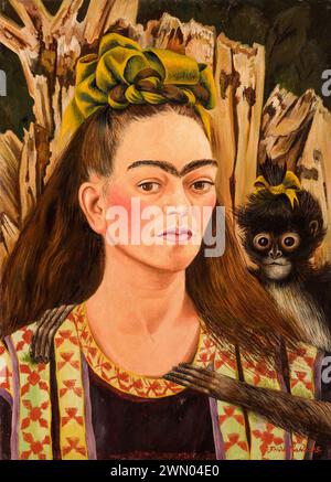 Frida Kahlo - Autoritratto con scimmia - 1945 Foto Stock