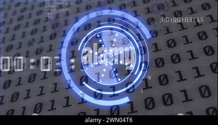 Immagine della scansione dell'ambito sull'elaborazione dei dati Foto Stock