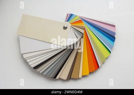 La tavolozza dei colori campiona campioni per il grafico su sfondo bianco Foto Stock