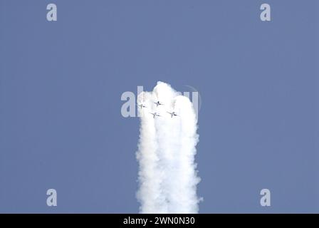 SPOKANE/Washington State  usa Fairchild Air Force base presenta il Thunderbirds Skyfest 2014 31 maggio 1 giugno 2014 oltre 150,000 spettatori stanno guardando due giorni spector goditi lo spettacolo aereo degli uccelli criminali e di altri aerei coraggiosi polit stange grande base di spettacolo personale erano meravigliosi no il parcheggio era gratuito e non c'era il controllo dei documenti, ma c'erano solo delle borse e delle persone che controllavano il corpo, erano gentili e gente simpatica si presenta con le famiglie alla Fairchild Air Force base oggi, l'1 giugno 2014 (foto di Francis Dean/Deanpictures) Foto Stock