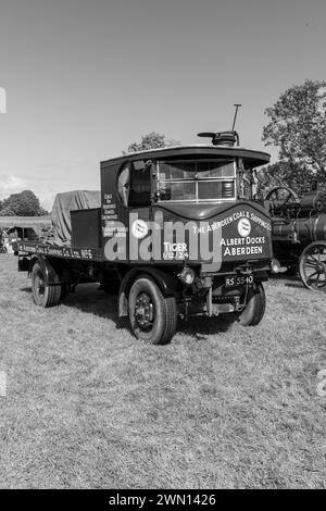 Drayton.Somerset.Regno Unito.18 agosto 2023. Un carro a vapore Super Sentinel restaurato del 1924 è in mostra ad un evento agricolo di Yesterdays Foto Stock