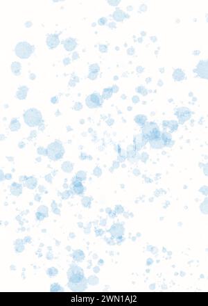 Forme astratte blu disegnate a mano realizzate con sfondo digitale a matita acquerello Foto Stock