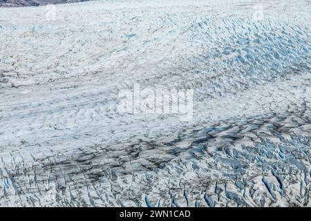 Vista del Ghiacciaio Grigio dal circuito "o", Torres del Paine, Patagonia meridionale, Cile, Sud America. Foto Stock