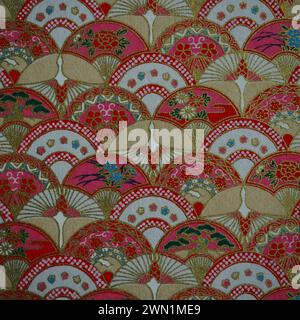 Motivi tradizionali giapponesi - geometrici e botanici Foto Stock