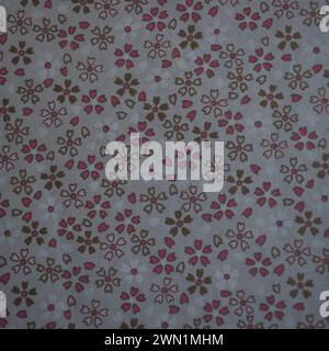 Motivi tradizionali giapponesi - tema floreale, primaverile Foto Stock
