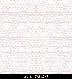 Schema geometrico astratto con rombo. Uno sfondo vettoriale senza interruzioni. Consistenza bianca e rosa. Design moderno Illustrazione Vettoriale