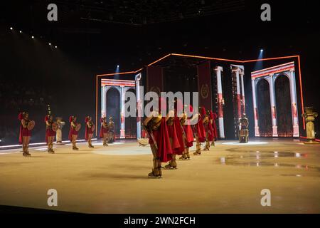 Anteprima der neuen HOLYDAY SU ICE SHOW NO LIMITS a Berlino am 28.02.2024. Premiere - HOLIDAY ON ICE - NO LIMITS *** Premiere del nuovo SPETTACOLO HOLYDAY ON ICE NO LIMITS a Berlino il 28 02 2024 Premiere HOLIDAY ON ICE NO LIMITS Foto Stock