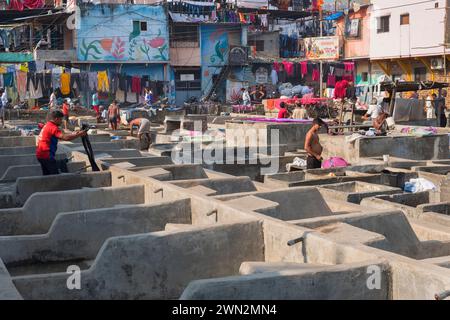 Cuffe Parade dhobi ghat Mumbai Bombay Maharashtra India Foto Stock