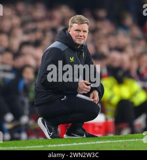 24 Feb 2024 - Arsenal contro Newcastle United- Premier League - Emirates Stadium Newcastle Manager Eddie Howe. Foto : Mark Pain / Alamy Live News Foto Stock