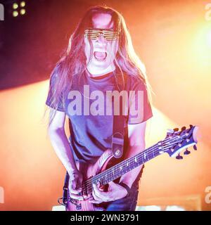 Herman li dei DragonForce che suonano dal vivo il 28 febbraio 2024 Foto Stock